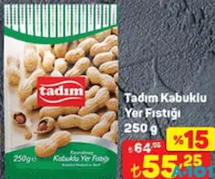 TADIM KABUKLU YER FISTIĞI 250 G TADIM KABUKLU YER FISTIĞI 250 G